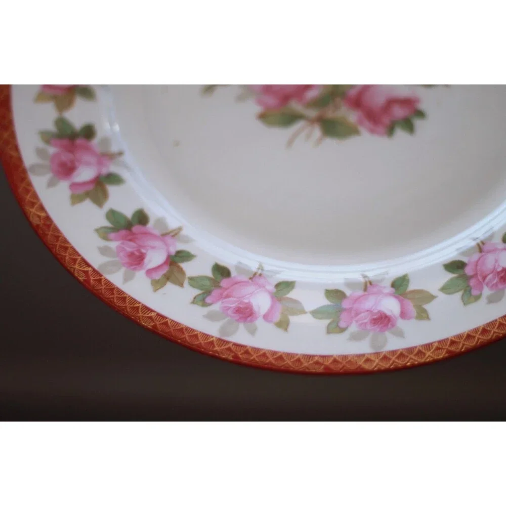 MZ Austria Plate Pink Roses